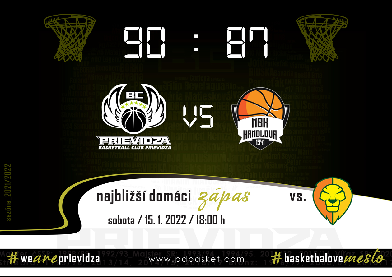 Vytúženú výhru sme vybojovali v derby (BC Prievidza-MBK Baník Handlová 90:87)