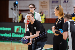 22. kolo Tipos SBL: BC Prievidza - MBK Handlová 100:85 (Vladimír Králik)
