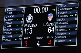 24. kolo Tipos SBL: BC Prievidza - BKM Lučenec 113:64 (Ladislav Szibilla)