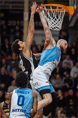 27. kolo Tipos SBL: BC Prievidza - Nitra Blue Wings 93:89 (Vladimír Králik)