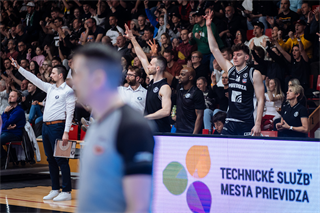3. zápas štvrťfinále Tipos SBL: BC Prievidza - Nitra Blue Wings 74:77 (Vladimír Králik)