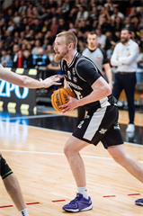 3. zápas štvrťfinále Tipos SBL: BC Prievidza - Nitra Blue Wings 74:77 (Vladimír Králik)