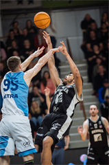 3. zápas štvrťfinále Tipos SBL: BC Prievidza - Nitra Blue Wings 74:77 (Vladimír Králik)