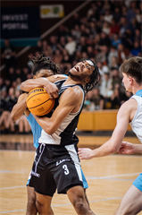 3. zápas štvrťfinále Tipos SBL: BC Prievidza - Nitra Blue Wings 74:77 (Vladimír Králik)