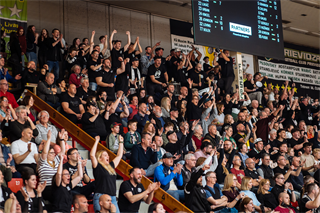 3. zápas štvrťfinále Tipos SBL: BC Prievidza - Nitra Blue Wings 74:77 (Vladimír Králik)