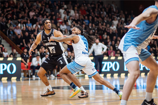 3. zápas štvrťfinále Tipos SBL: BC Prievidza - Nitra Blue Wings 74:77 (Vladimír Králik)