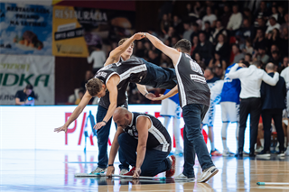 Kvalifikácia Európskeho pohára FIBA: BC Prievidza - Cibona Záhreb 101:94 (Vladimír Králik)