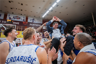 Kvalifikácia Európskeho pohára FIBA: BC Prievidza - Cibona Záhreb 101:94 (Vladimír Králik)