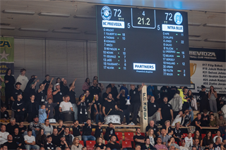 3. kolo TIPOS SBL: BC Prievidza - Nitra Blue Wings 72:74 (Vladimír Králik)