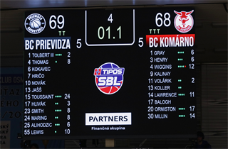 Dohrávka 1. kola TIPOS SBL: BC Prievidza : BC Komárno 69:68 (Ladislav Szibilla)	