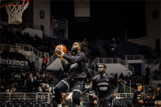 Európsky pohár FIBA: PAOK Solún - BC Prievidza 101:70 (Dávid Bakos)