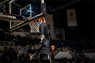 Európsky pohár FIBA: PAOK Solún - BC Prievidza 101:70 (Dávid Bakos)