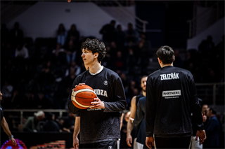 Európsky pohár FIBA: PAOK Solún - BC Prievidza 101:70 (Dávid Bakos)