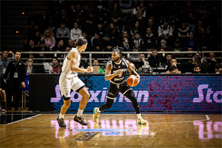 Európsky pohár FIBA: PAOK Solún - BC Prievidza 101:70 (Dávid Bakos)
