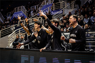 Európsky pohár FIBA: PAOK Solún - BC Prievidza 101:70 (Dávid Bakos)