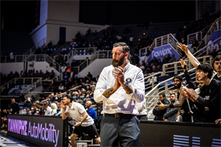 Európsky pohár FIBA: PAOK Solún - BC Prievidza 101:70 (Dávid Bakos)
