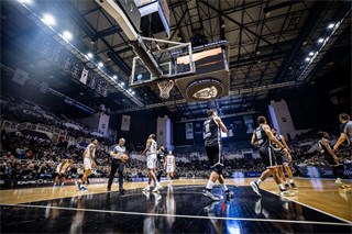 Európsky pohár FIBA: PAOK Solún - BC Prievidza 101:70 (Dávid Bakos)