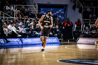 Európsky pohár FIBA: PAOK Solún - BC Prievidza 101:70 (Dávid Bakos)