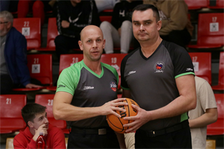 1. liga: BC Prievidza B - BK AS Trenčín U23 107:59 (foto: Ladislav Szibilla)	