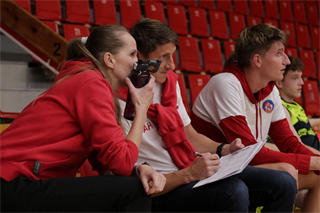 1. liga: BC Prievidza B - BK AS Trenčín U23 107:59 (foto: Ladislav Szibilla)	